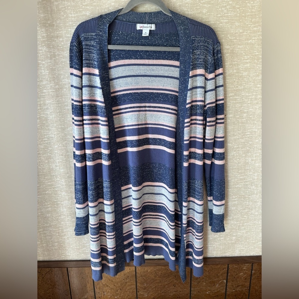 Multicolored‎ Long Sleeve Open Front Cardigan Size Medium